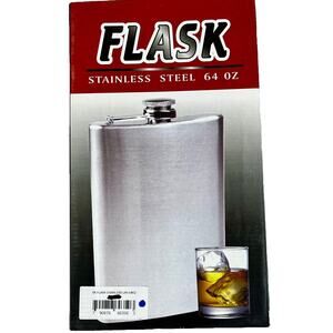 Mega Flask 64oz Jumbo Stainless Steel Leak Proof-Christmas Gift WANT IT ALL- NIB
